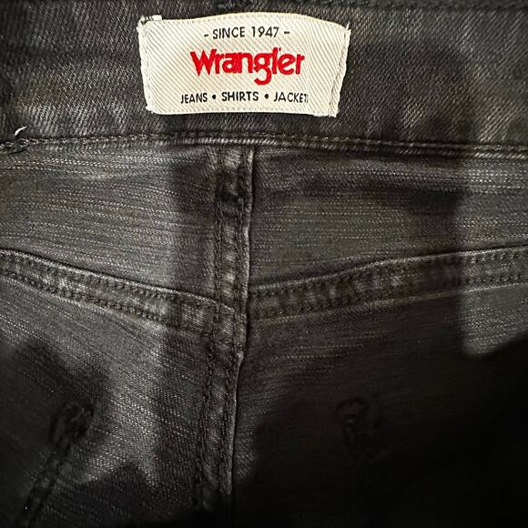 Wrangler High Rise Ultra Wide Leg Jeans Black Size 6 5-Pocket Denim - Picture 5 of 13